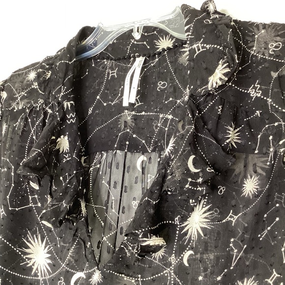 Anthropologie Celestial Puff Sleeve Top Med - Picture 12 of 13